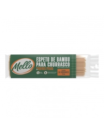 PALITO P/ CHURRASCO BAMBÚ 25CM C/50 - BILA