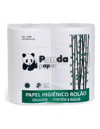 PAPEL HIG. BRANCO ROLAO 9CM X 180M C/8 - PANDA