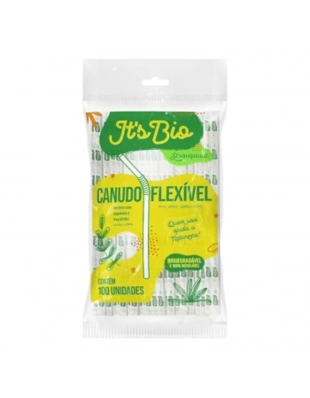 CANUDO SACHET PLASTICO BIODEGRADAVEL FLEXIVEL 6MM - STRAW [874]