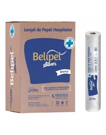 Lençol de Papel Hospitalar 70x50 - BELIBEL SILVER