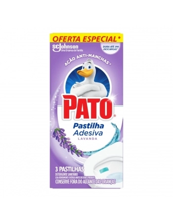 DESINFETANTE PASTILHA ADESIVA LAVANDA C/3 - PATO