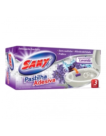 DESINFETANTE PASTILHA ADESIVA C/3 - LAVANDA - SANYMIX