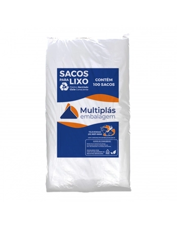 SACO DE LIXO 60LTS TRANSP REFORÇADO C/100