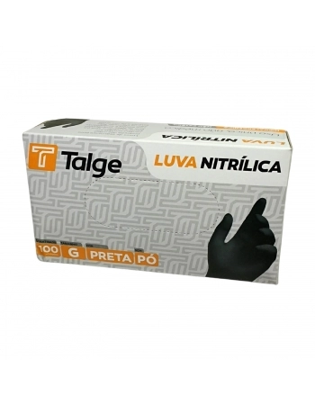 LUVA NITRILICA PRETA - GRANDE (TALGE)