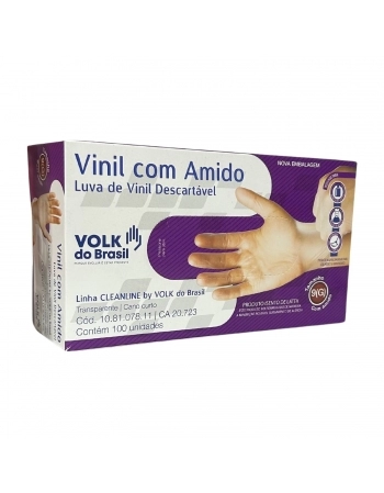 LUVA SILICONE (VINIL) GRANDE - COM TALCO (VOLK) - CA 20723