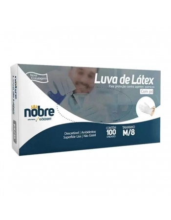 LUVA (LATEX) MEDIA - COM TALCO (NOBRE)