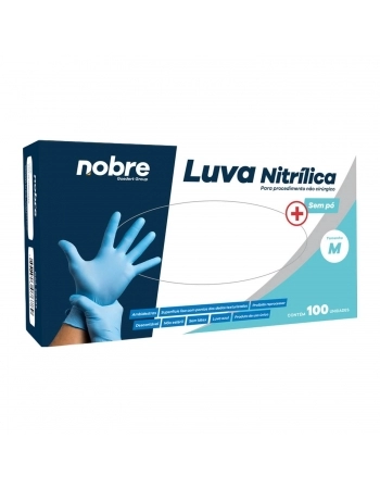 LUVA NITRILICA AZUL - MEDIA (NOBRE) - CA 39331