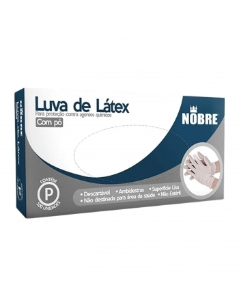 LUVA (LATEX) PEQUENA - COM TALCO (NOBRE)