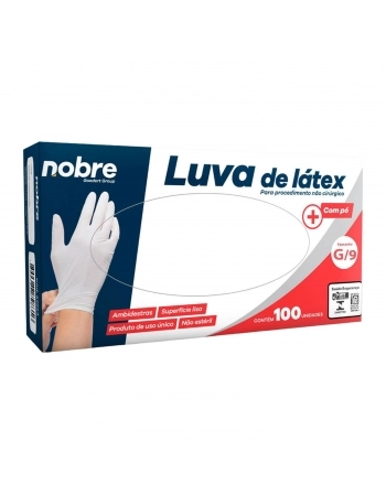 LUVA (LATEX) GRANDE - COM TALCO (NOBRE) - PROCED. NAO CIRURG.