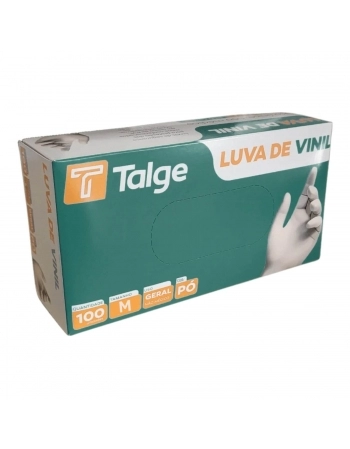 LUVA SILICONE (VINIL) MEDIA - COM TALCO (TALGE)