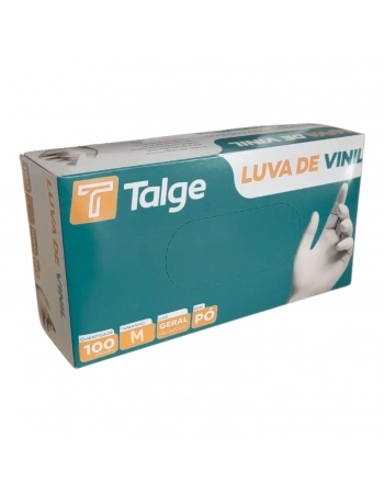 LUVA SILICONE (VINIL) SEM TALCO - MEDIA (TALGE)